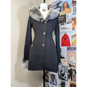 Vintage Faux Fur Cardigan